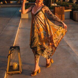 Anthropologie Handkerchief Scarf Boho Dress TINY